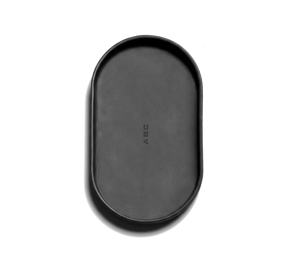 Puffin Leather Pill Tray in Black