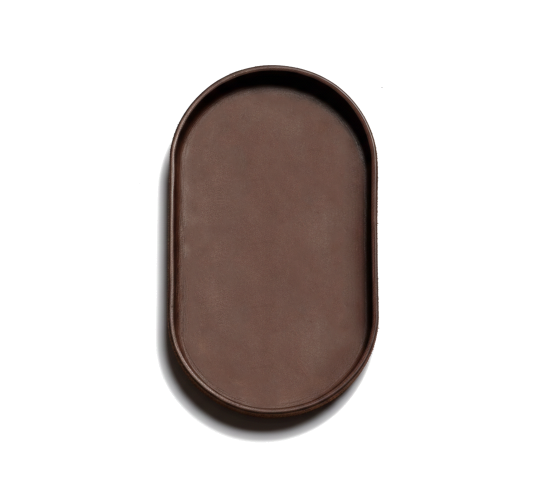 Puffin Leather Pill Tray in Coffee